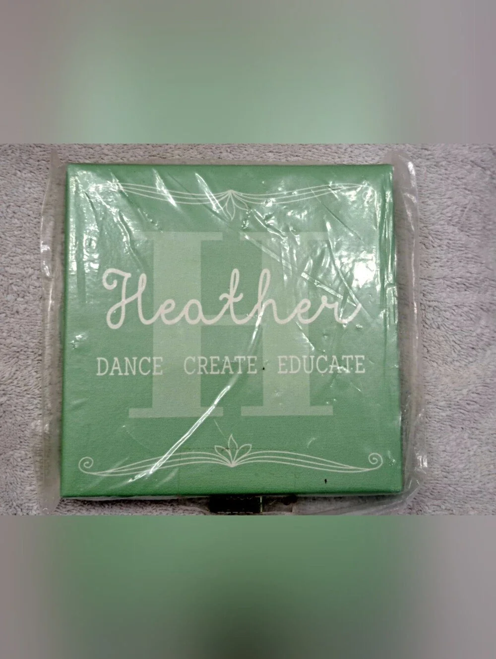 Heather Mint Decorative Canvas Sign